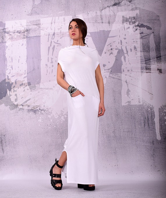 strapless open back dress Simple One-Shoulder Tea-Length Party Dress