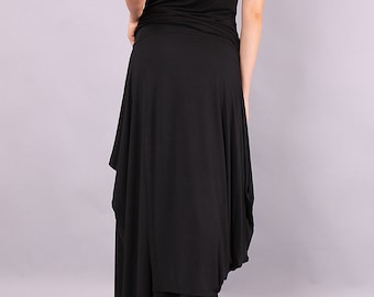 Maxi Skirt, long skirt, Black skirt, Floor length skirt, Layered skirt, Extravagant skirt by UrbanMood - CO-LILI-VL
