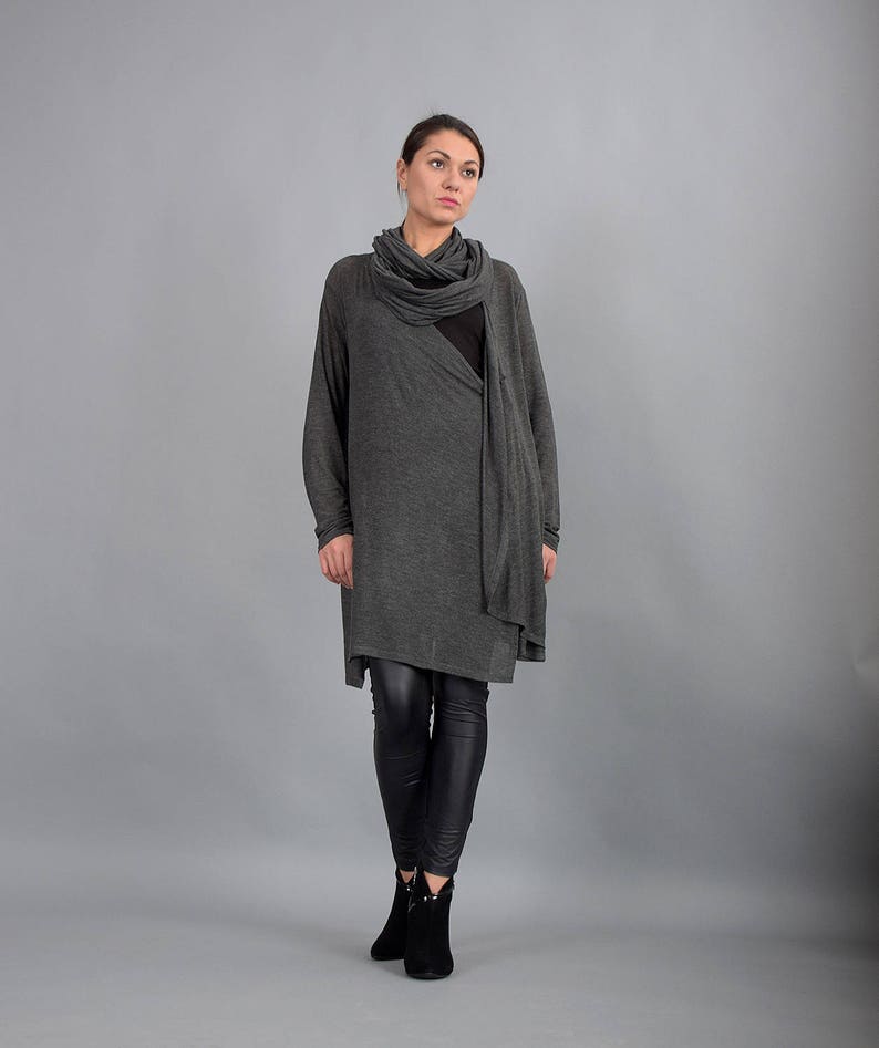 women's nine west knit tunic hoodie