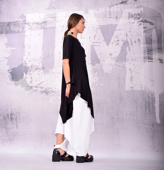 mix tiered tunic アイボリー Purple Oversized Plus Size tunic - Loose fitting - Plus Size