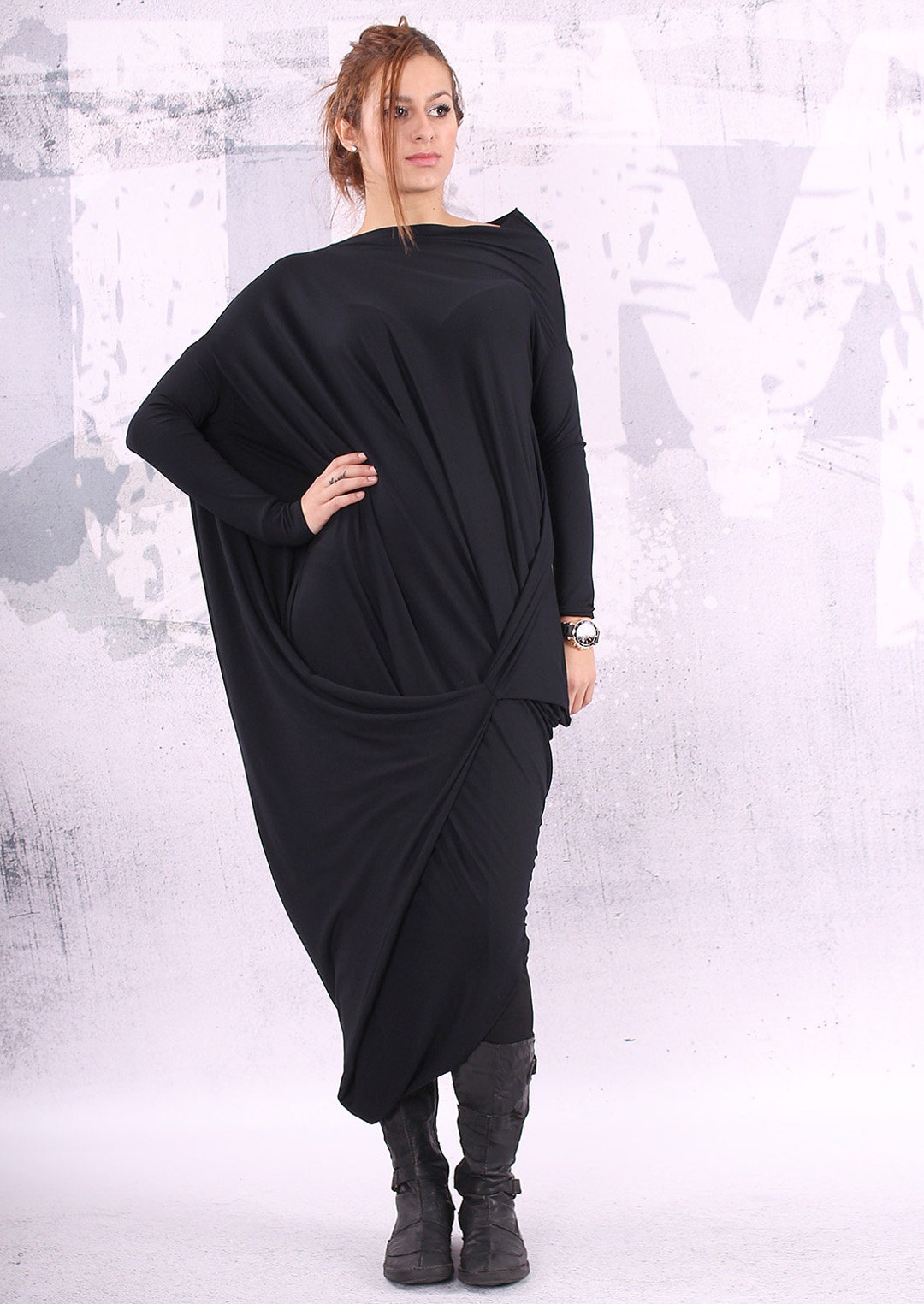 Black Dress Black Maxi Dress Loose Maxi Dress Plus Size - Etsy