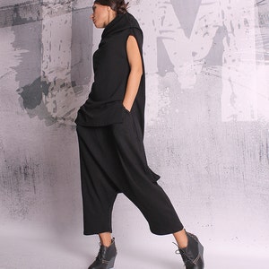 Woman Pants, Black long pants, loose oriental pants, extravagant pants, harem pants, trousers, loose pants, oriental pants - UM-055-QC