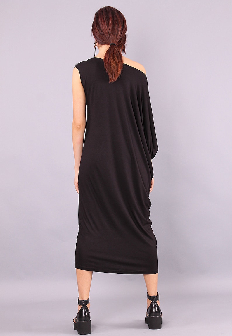 Long Dress Plus Size Dress Red Wine Dress Loose Asymmetric Etsy