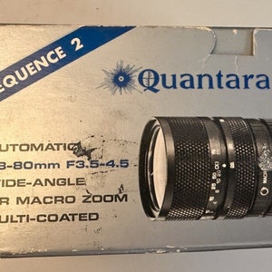 Quantaray Automatic 28-80mm F3.5-4.5 Wide Angle MR Macro Zoom Lense Canon-AE