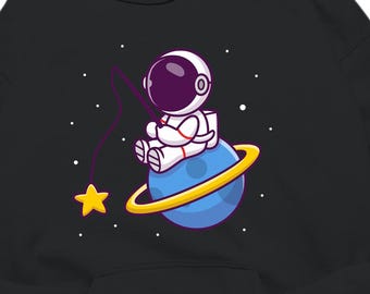 Astronaut Fishing in Space Hoodie