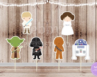 Space Wars Cupcake Toppers: Handmade Party Decorations (Set of 12)