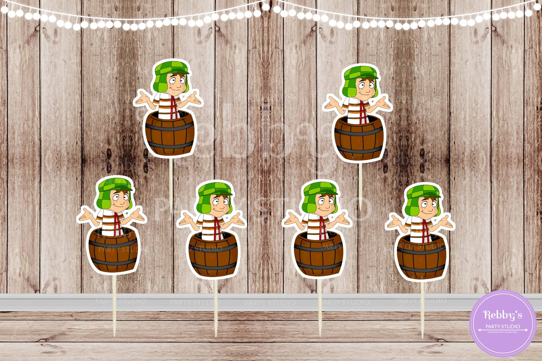 El Chavo Del 8 Party Set Of 12 Cupcake Toppers Picks El Chavo Del