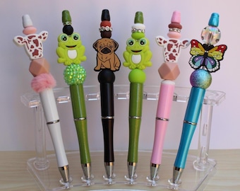 Animal Beaded Pens | Handmade Silicone Focal Pens | Choose Your Design