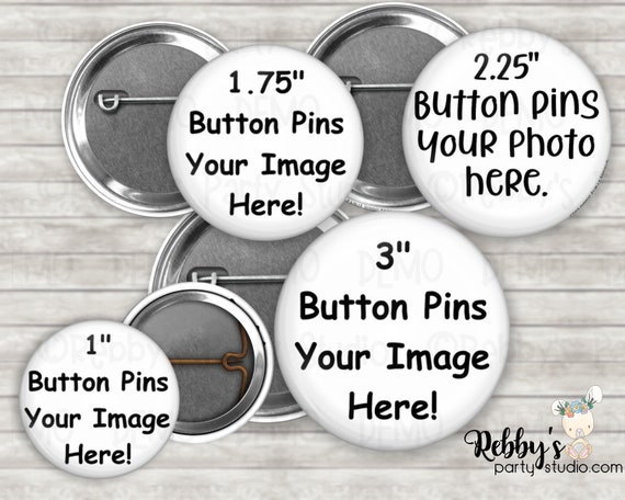 Custom 1 Band Buttons Business Buttons Party Buttons 1 Inch Buttons  Pinbacks 1 Inch Buttons 