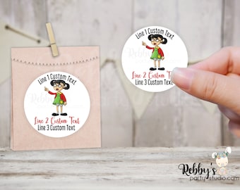 Chilindrina Birthday Personalized Round Sticker