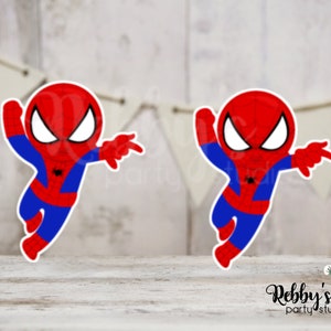 Action Superhero Spider-Boy Inspired One Sided Cutouts - Spider-Boy DIY Party Decoration