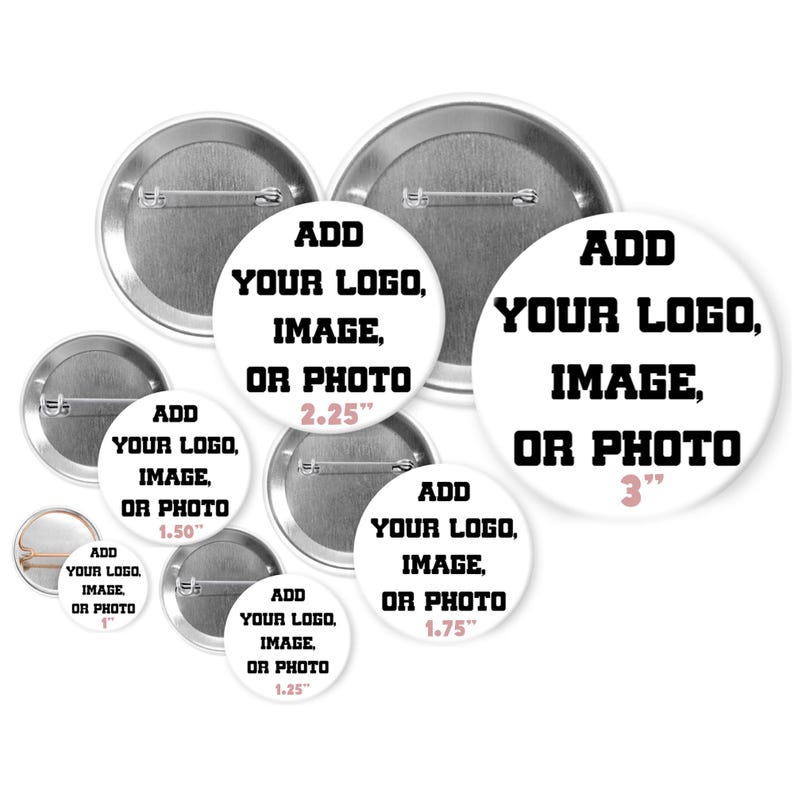 Custom Pinback Buttons: Your Logo, Image, or Photo - Etsy