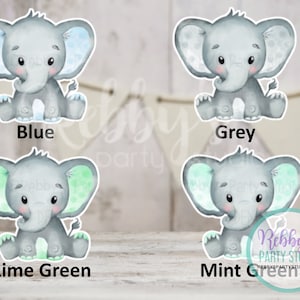 12 Baby Boy Elephant Cut Outs