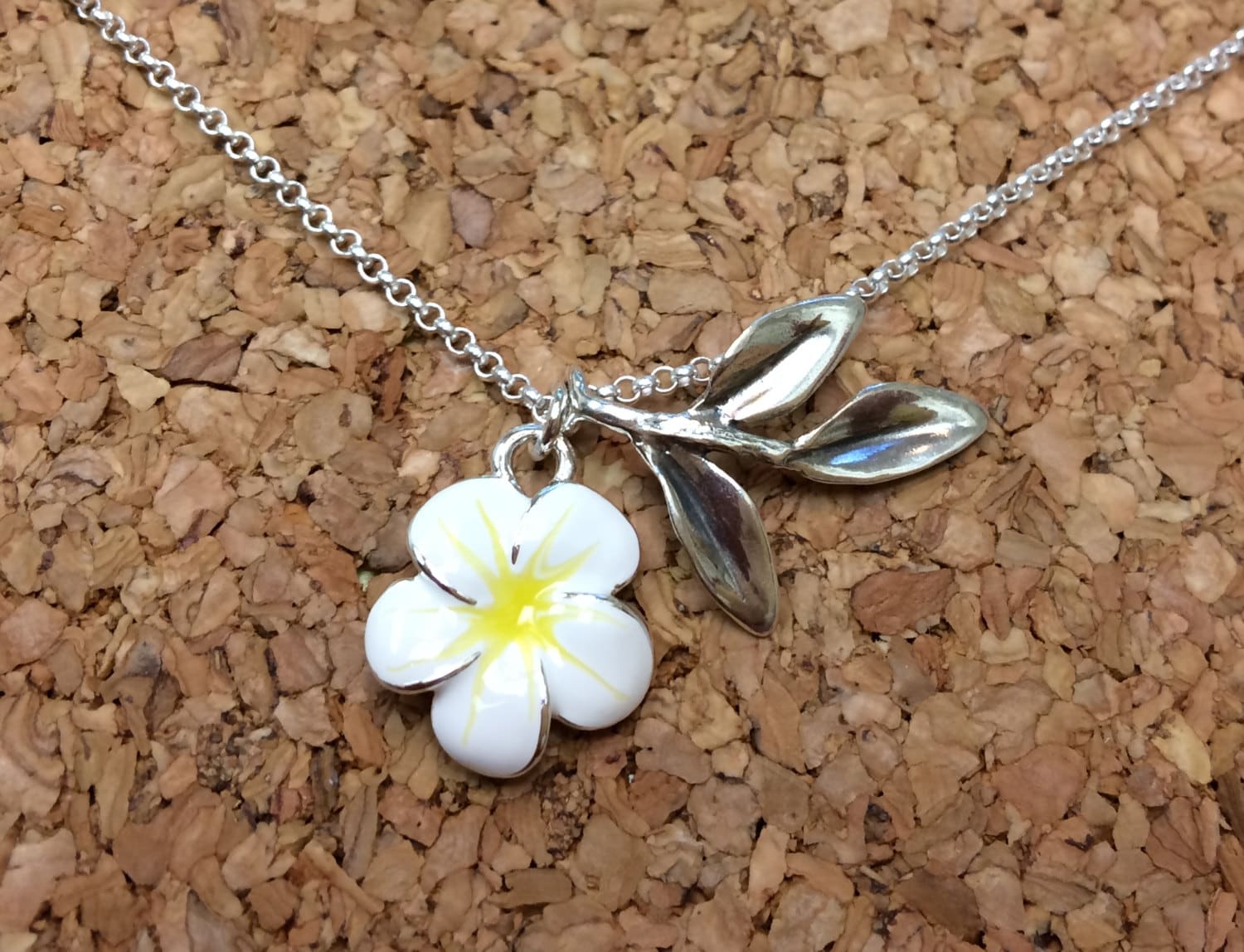 Plumeria Necklace Frangipani Necklace Hawaiian Necklace Etsy