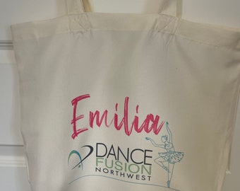 Dance Fusion Personalized Reusable Tote, Dance Bag, Ballet Tote, Hip Hop Tote bag, Tap Dancer,