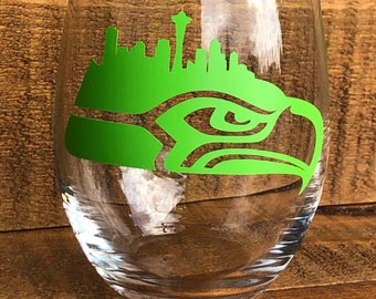 Seahawks Stemless Wine Glasses