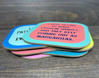 Fun Birthday Party Favor | Funny Drink Coasters | Age-less Coasters | Birthday Coasters | Joke Coasters | Great Birthday Gift | Coasters