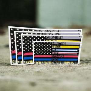 First Responder Flag Decal