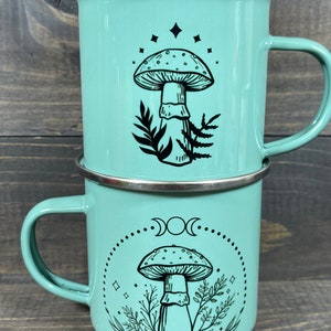 12 oz Colorful Camper Mugs, Enamel Camp Mugs, Tin Mugs, Camp Style Mugs