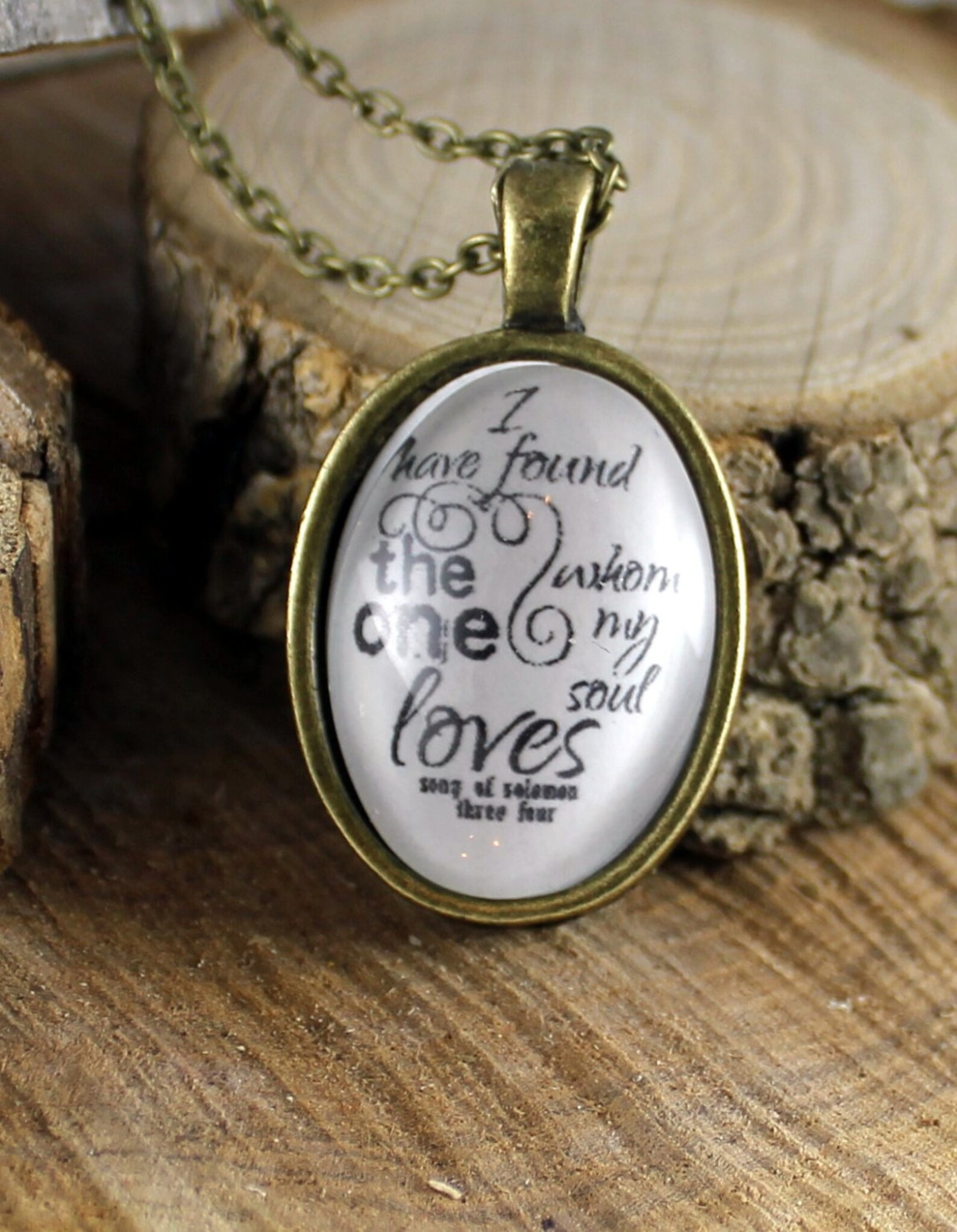 Pendant necklace Song of Solomon 34 I found the one whom my Etsy
