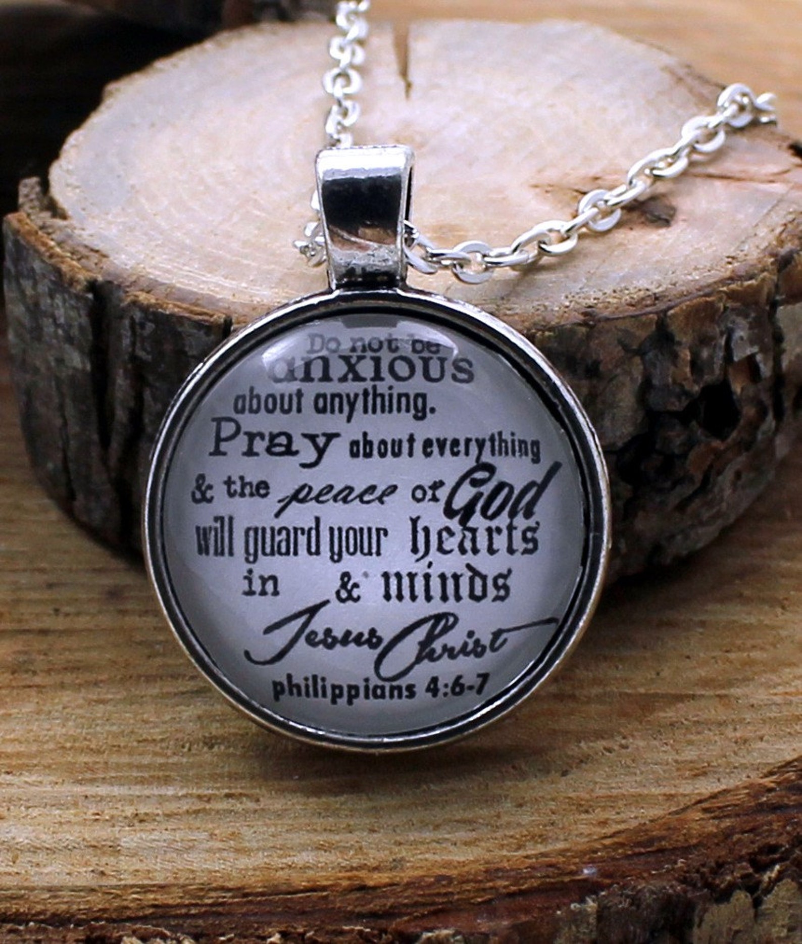 Pendant Necklace Philippians 4:6&7 Do Not Be Anxious About Anything ...