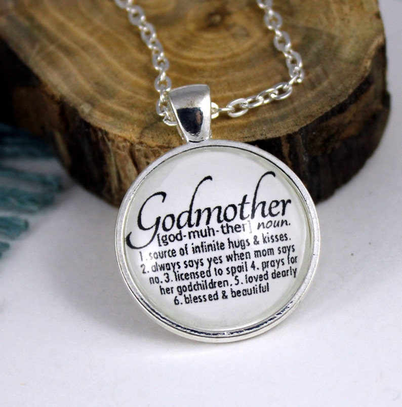 Pendant necklace Definition of a Godmother Vintage style Etsy