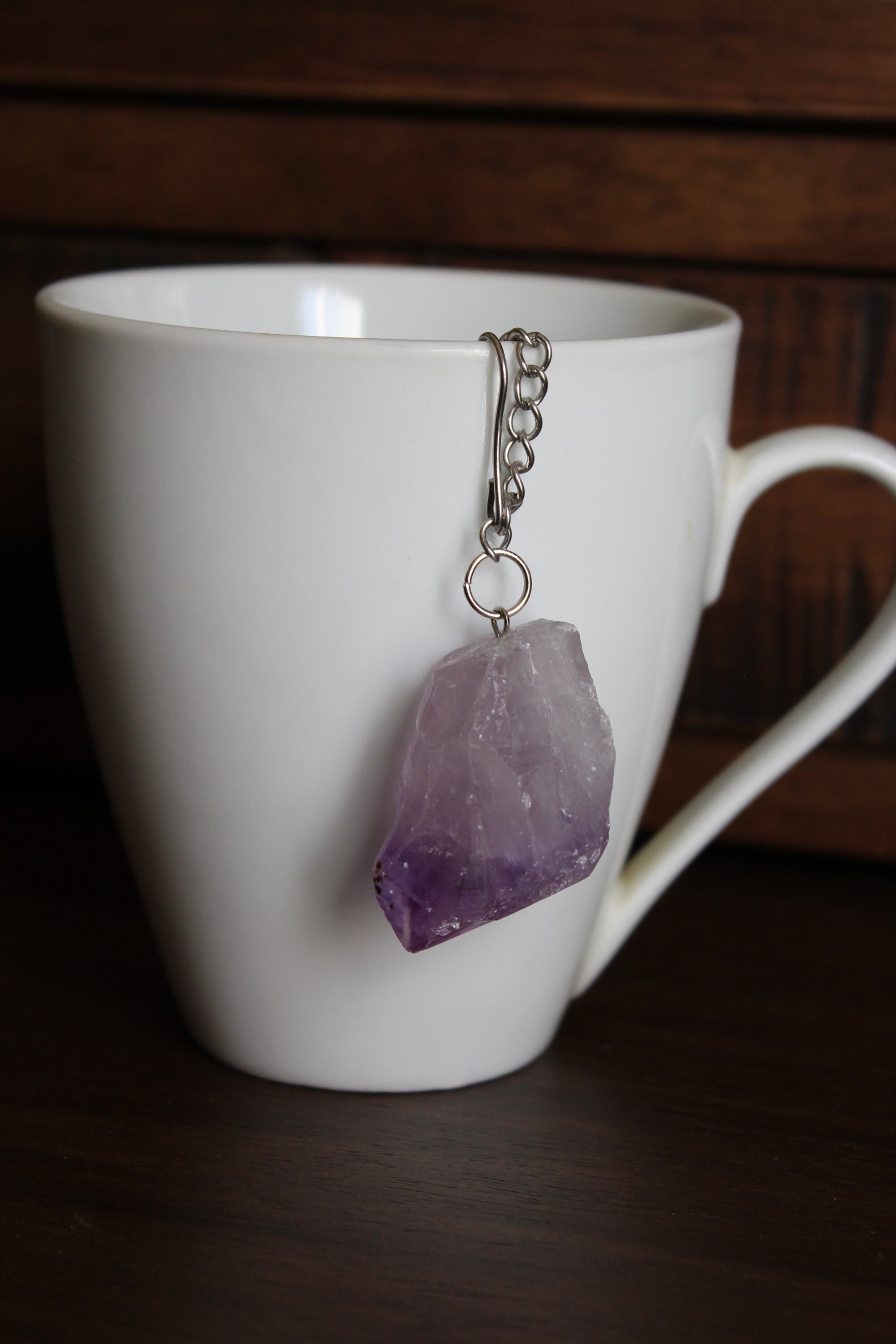 Amethyst Crystal Tea Infuser Stainless Steel Infuser Cup Tea Etsy