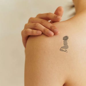 Bondage girl Temporary tattoo, shibari art, shibari tattoo, shibari girl tattoo, paper and glue tattoo, tattoing