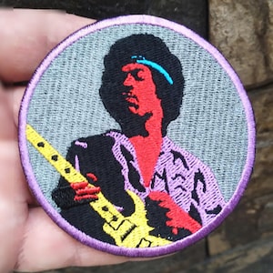 Vintage Style 60&#39;s 70&#39;s Rock Gift Blues Electric Guitar Patch Badge for Trucker Hat or Shirt 8cm / 3.2 inch Applique Iron On or Hook Back