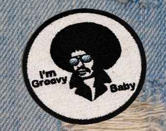 Cool & Cute Funky 70's Style I'm Groovy Baby Shirt Patch Badge for Cap Hat 7.5cm