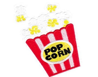 Mignon vintage XL Popcorn fer sur patch 17cm Applique