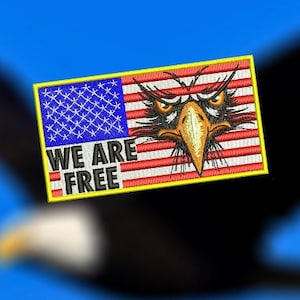 USA American Politics Tactical Patriot Freedom Flag Embroidered Morale Patch Badge for Cap Hat Shirt Patriot 12cm x 6.4cm (4.7 inches)