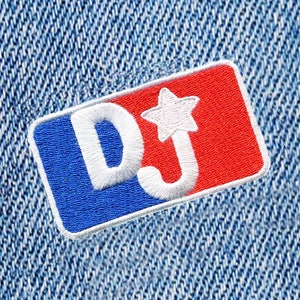 Major League DJ Shirt Patch Badge Hip Hop RAP Turntable Cap Hat 8cm / 3.2 inches Iron On or Hook Back