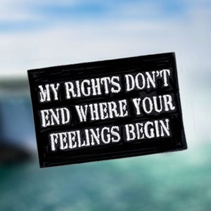 Political Psyop Leftist Feelings Tactical Flag Embroidered Morale Shirt Patch Badge Diving 7.5cm / 3 inch