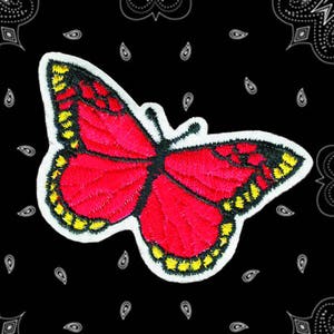 Beautiful 7cm Red Butterfly Patch