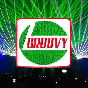 Coole grote Groovy Rave Club Techno House Hiphop DJ Moraal Patch 8 cm/3,2 inch