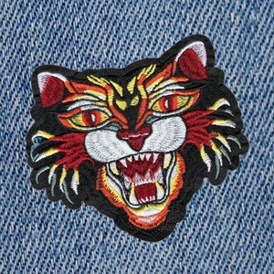 XL Extra Large 13cm / 5.1 inch Tiger Head Shirt or Jacket Patch Applique