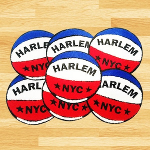 XL Extra Große Vintage Style Chenille Basketball NYC New York Patch Abzeichen 15cm Applikation