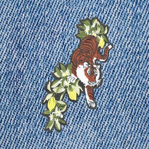 XXL Extra Large 27cm Tiger Head Back Shirt or Jacket Patch Applique