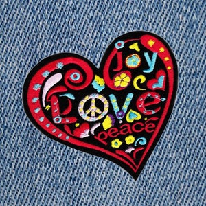 Beautiful & Cute Heart Patch 12.5cm Applique