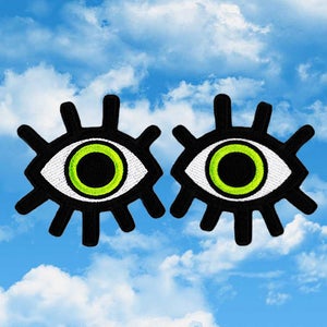 Cool Large Eye Patch Badge for Hat Cap Jacket 10cm Applique (left eye, right eye, or the pair)