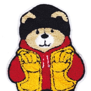 Extra Large 24cm Chenille Teddy Bear Patch