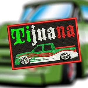 Tijuana Pickup Truck Chicago Compton LA Los Angeles New York Detroit DJ Patch Patches Badge 10cm / 4 inch Hip Hop RAP Turntable Cap Hat