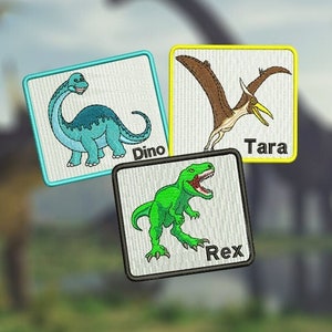 Vintage Style 70&#39;s 80&#39;s Dinosaur Rex Dino Tara Morale Patch Badge Trucker Cap Hat 7.5cm / 3 inch Iron On or Hook Back