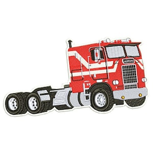 XXL 10 inch or 5 inch Awesome Vintage Style 70&#39;s Patch Patches Cab Over Big Rig Truckin Trucker Truck Applique Iron On or Hook Back