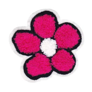 Large & Cute Chenille Hippie Flower Power Patch 10.5cm Applique