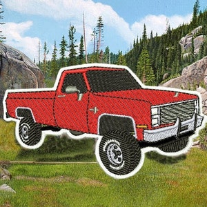 Cool Large Keep on Truckin Tactical Military 4x4 4WD Red 80&#39;s Red Pickup Truck Shirt Patch Patches 10cm / 4 inch
