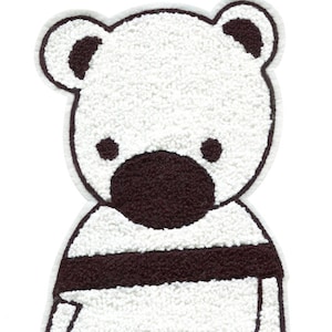 Extra Large 28cm Chenille Teddy Bear Patch