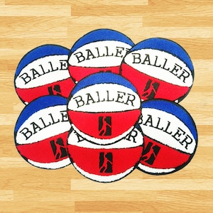 XL Extra Large Vintage Style Chenille Basketball Baller Patch Badge 15cm Applique