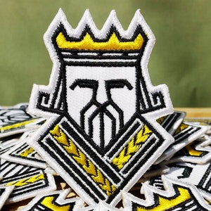Emblema de camisa estilo vintage para baralho de cartas de baralho de hip hop para boné, chapéu, 7,5 cm / 3 polegadas, ferro ou gancho nas costas